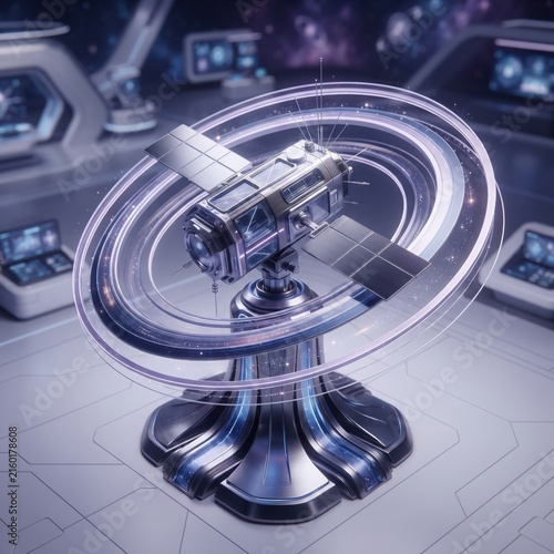 Futuristic satellite communication model in space station