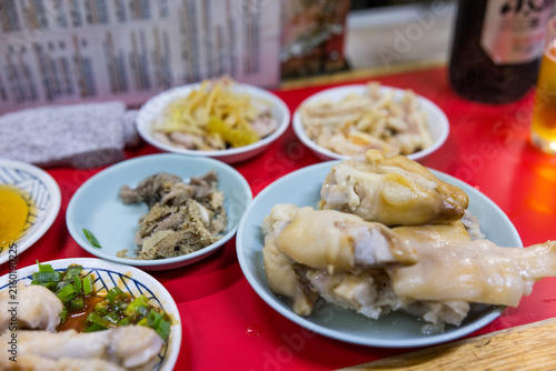 Quadro su tela Assorted dishes on a table in Osaka Japan