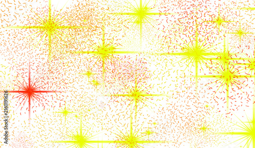 Golden Hanging Sparkles and Glitter Light Effects on Transparent Background.