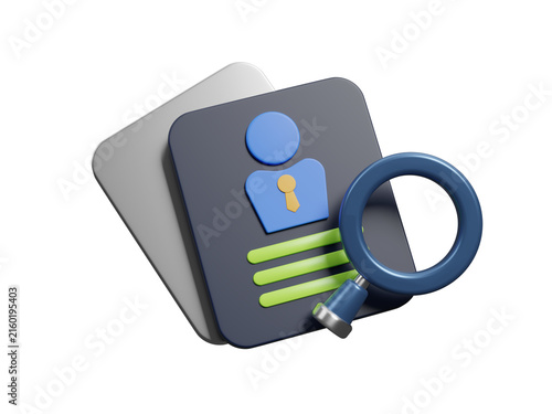 Job interview icon isolated on transparent background. Recruitment, interview, job, management, interview, CV, employee training, career development. Human resource management and hiring. 3d rendering