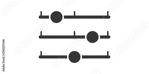 Photography Adjustment slider setting bar icon for software control interface