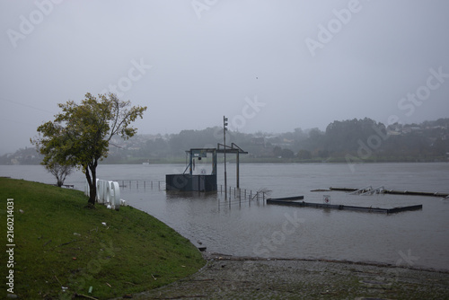 Inundação na zona ribeirinha de Gramido, Gondomar, Portugal (Tempestade Marta - 2026)