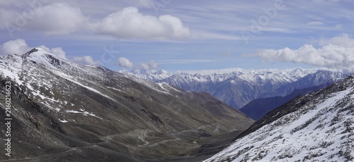 Khardungla pass road with mountain view in Ladakh, India