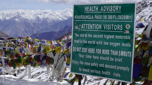Khardungla pass in Ladakh, India