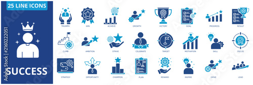 Foto success icon collection set