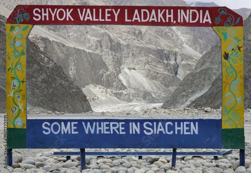 Shyok valley in Siachen in Ladakh, India