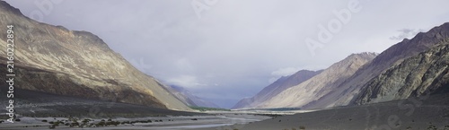 Nubra valley panorama view in Ladakh, India