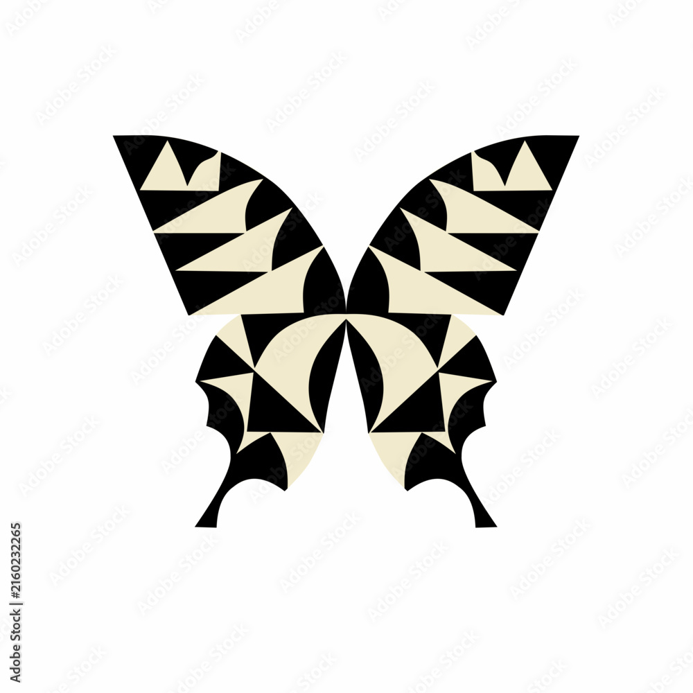 Naklejka premium Geometric Butterfly Abstract Logo
