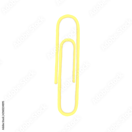 Paper Clip Illustration Isolated on Transparent Background