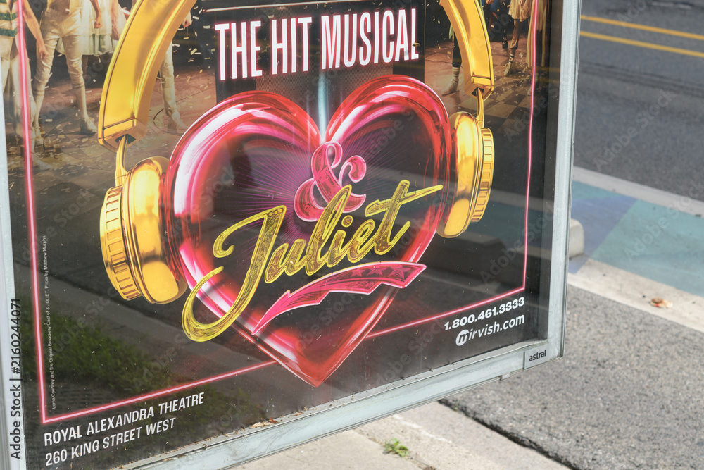 Naklejka premium OOH street poster advertisement for the hit musical 