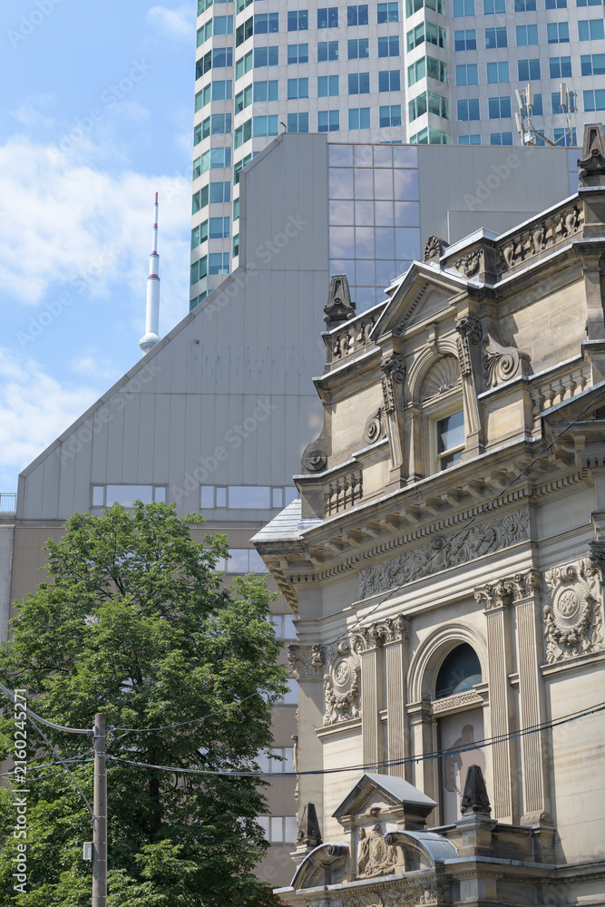 Fototapeta premium historic Bank of Montreal building now Hockey Hall of Fame (30 Yonge St), designed by Darling & Curry, 1886, Toronto
