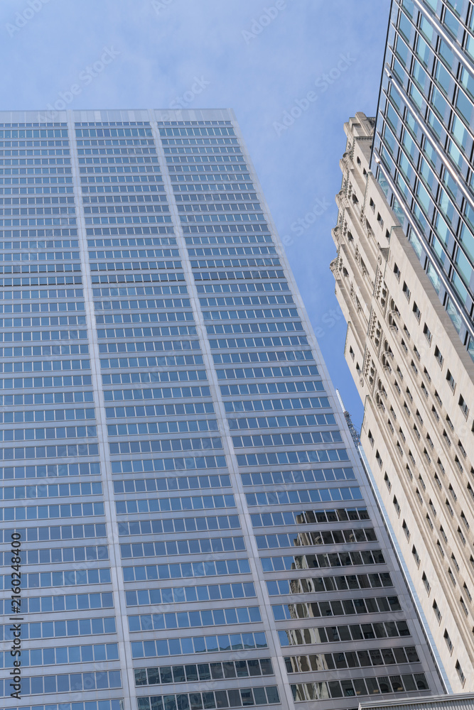 Fototapeta premium east elevation of Commerce Court West designed by IM Pei & Partners with Page & Steele, completed 1972, as a 57 storey International Style tower, Toronto