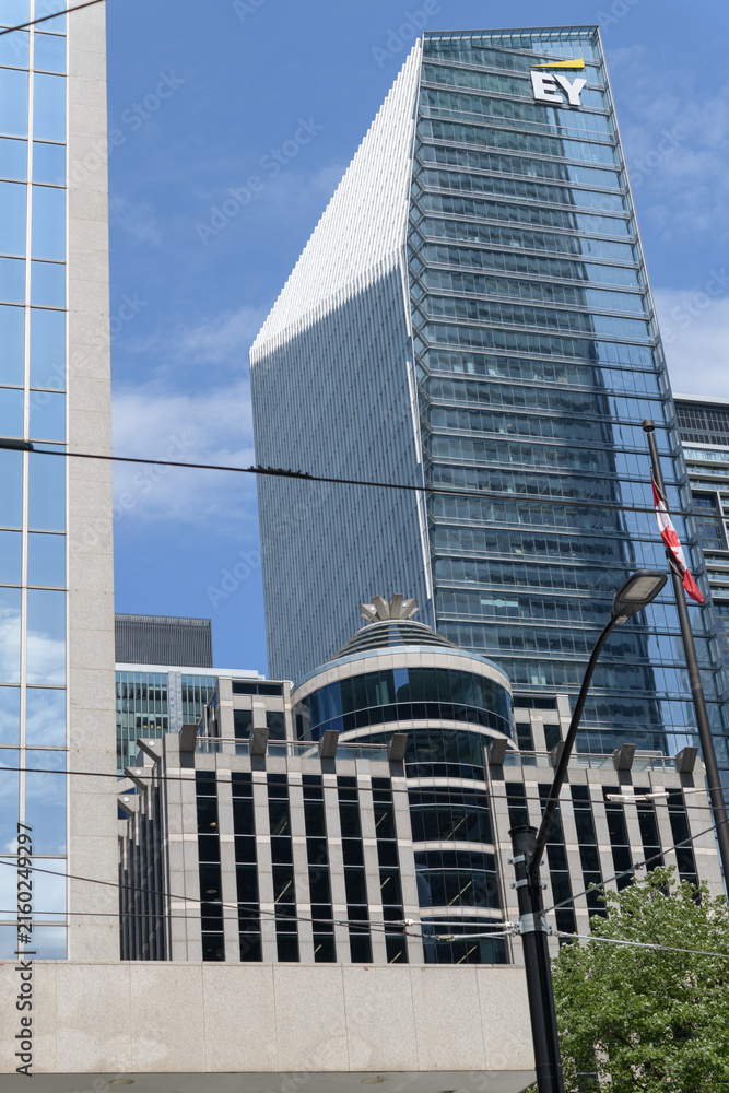 Fototapeta premium south elevation of Richmond-Adelaide Centre, EY Tower, 100 Adelaide St W, Toronto