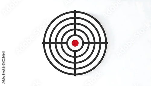 Abstract red dot concentric circle design.
