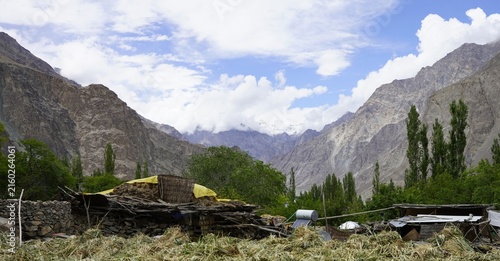 Turtuk view on Nubra valley and Himalaya mountain in Ladakh, India