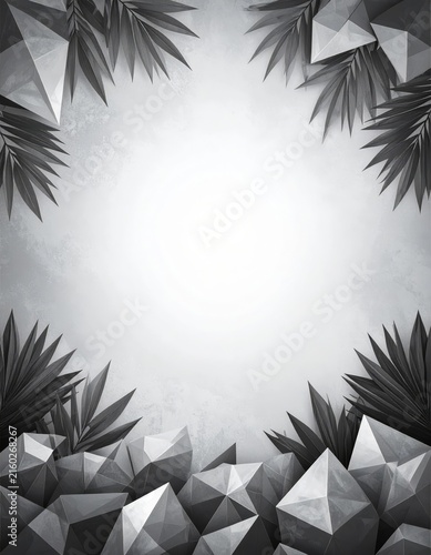 abstract geometric background with black and white triangles