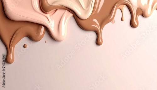chocolate liquid background with copyspace