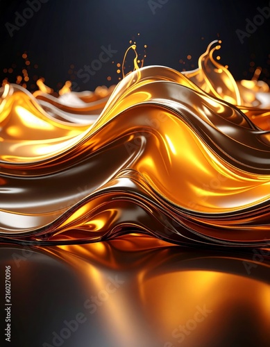 gold liquid background
