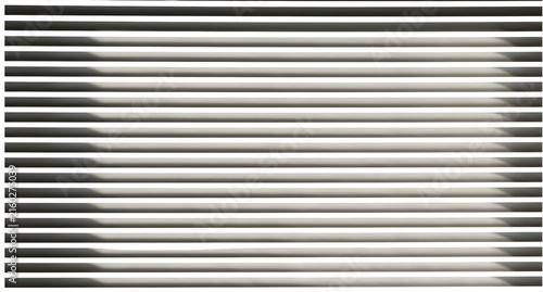 Horizontal window blind slats casting light and shadow pattern