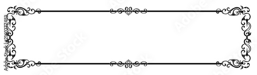 Vintage black border, envelope, classic pattern.