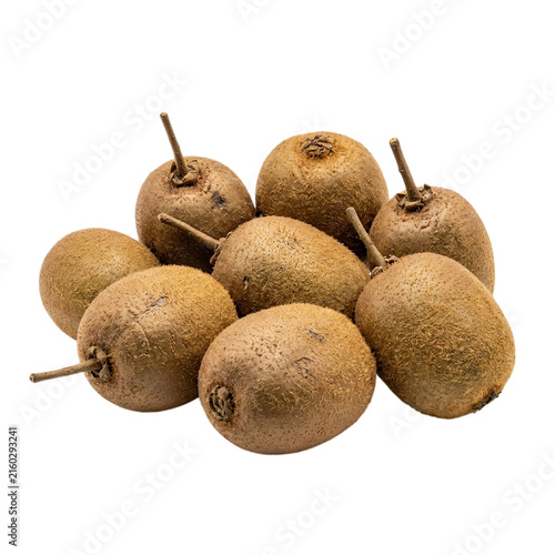 Group of fresh kiwifruit on black background