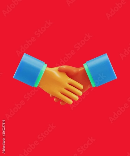 hand holding a blue and red paint