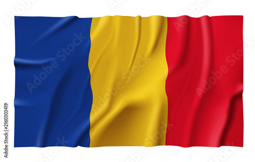Waving Romania Flag