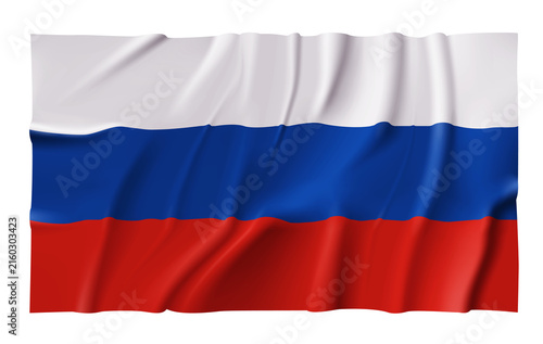 Waving Russia Flag