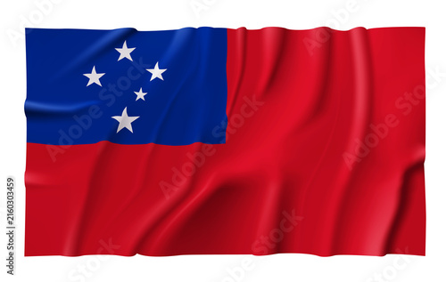 Waving Samoa Flag