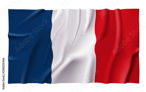 Waving Saint Martin Flag