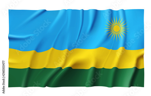 Waving Rwanda Flag