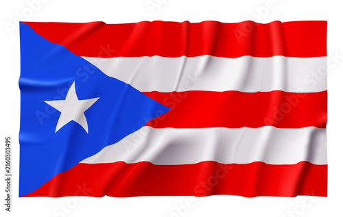 Waving Puerto Rico Flag