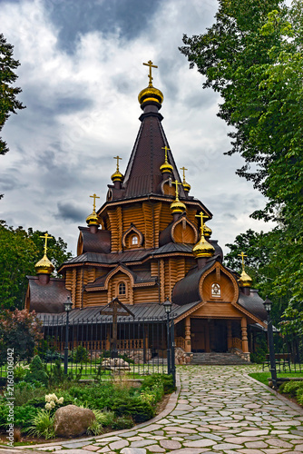 Fotografie St. John wooden church in St. Elizabeth vonastery, Minsk, Belarus