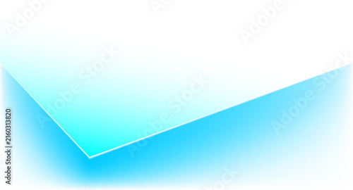 Abstract Cyan Blue Fold, Bright Aqua Glow, Shaped Wave, Soft Turquoise Gradient, White Background, Smooth Light Effect, Flowing Blue Curve, Clean Fresh Color, Elegant Abstract Shape Visual