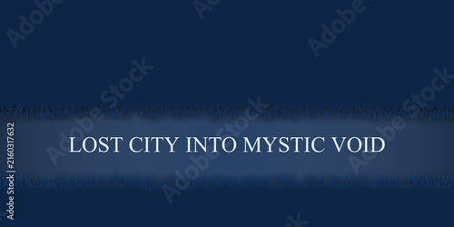 Photography Ancient lost city fading into a mysterious dark void background