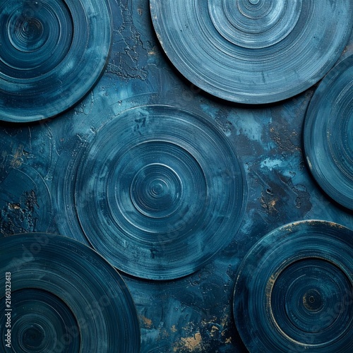 blue circles on a blue background