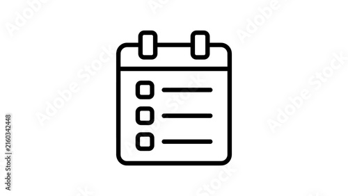 Checklist notepad icon for task management planning and organization.