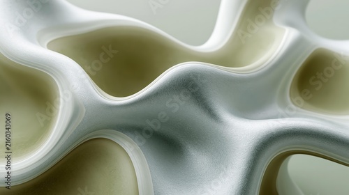 Soft waves ripple in olive and white hues. Flowing patterns evoke calm and elegance.