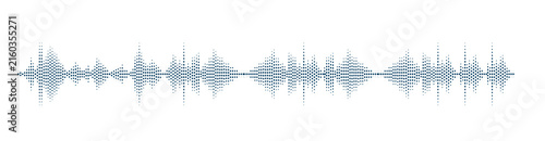 Photography Podcast sound wave audio waveform vector illustration with frequency lines and music equalizer pattern