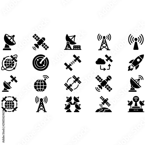 set of icons Space illustration