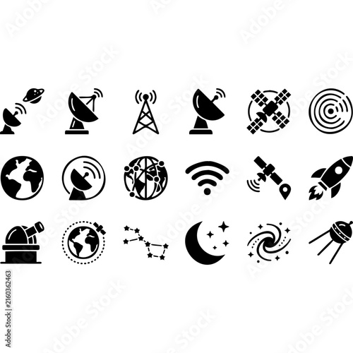 black and white icons