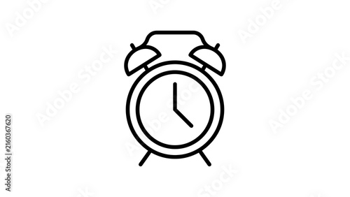 Alarm clock ringing loud sound for wake up call appointment reminder.