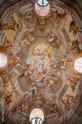 Konstfotografi A beautiful Christian painting with a religious motif on the chapel vault