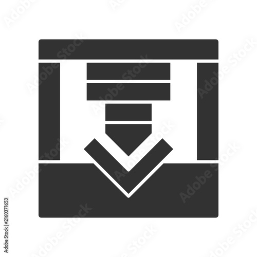 Sheet Metal Bending Machine Vector Icon