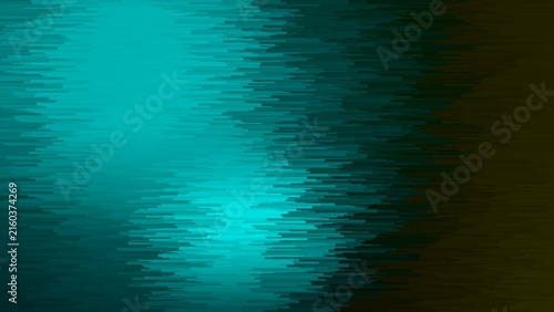 Abstract Teal Cyan Glitch Background with Pixelated Horizontal Digital Distortion  
