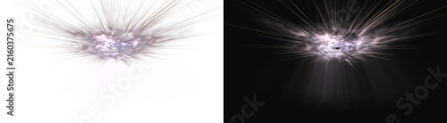 Canvastavla Glowing Light Rays From Space on transparent png background