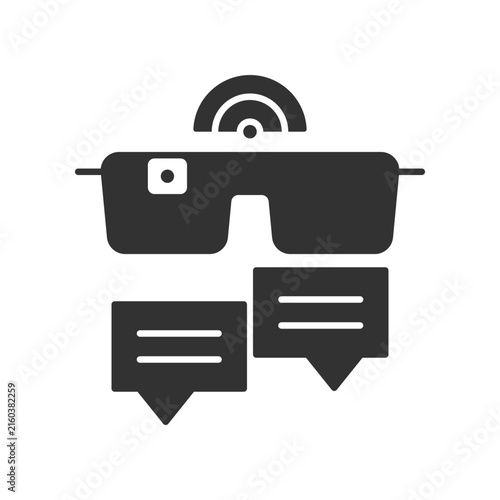 Smart Glasses Messaging Chat Icon