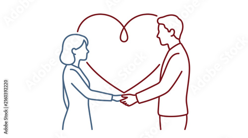 Modern Single Person Portrait Vector Illustration