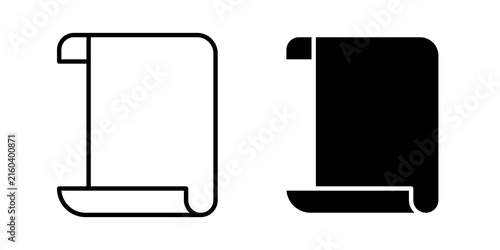 Konstfotografi Scroll icon lineart symbol pack