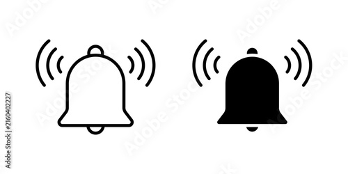 Foto Notification bell icon lineart symbol pack